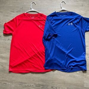 Under Armour Men's Red and Blue Performance Shirts